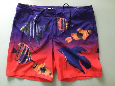 Super knalligen Badehose von Zeybra Portofino.