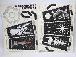 Vintage Bastelbogen Weihnachtslaterne Modellbogen