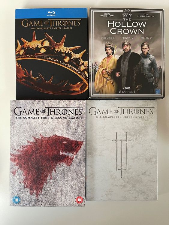 DVD BLU RAY GAME OF THRONES 1 2 3 + HOLLOW CROWN Kaufen auf Ricardo