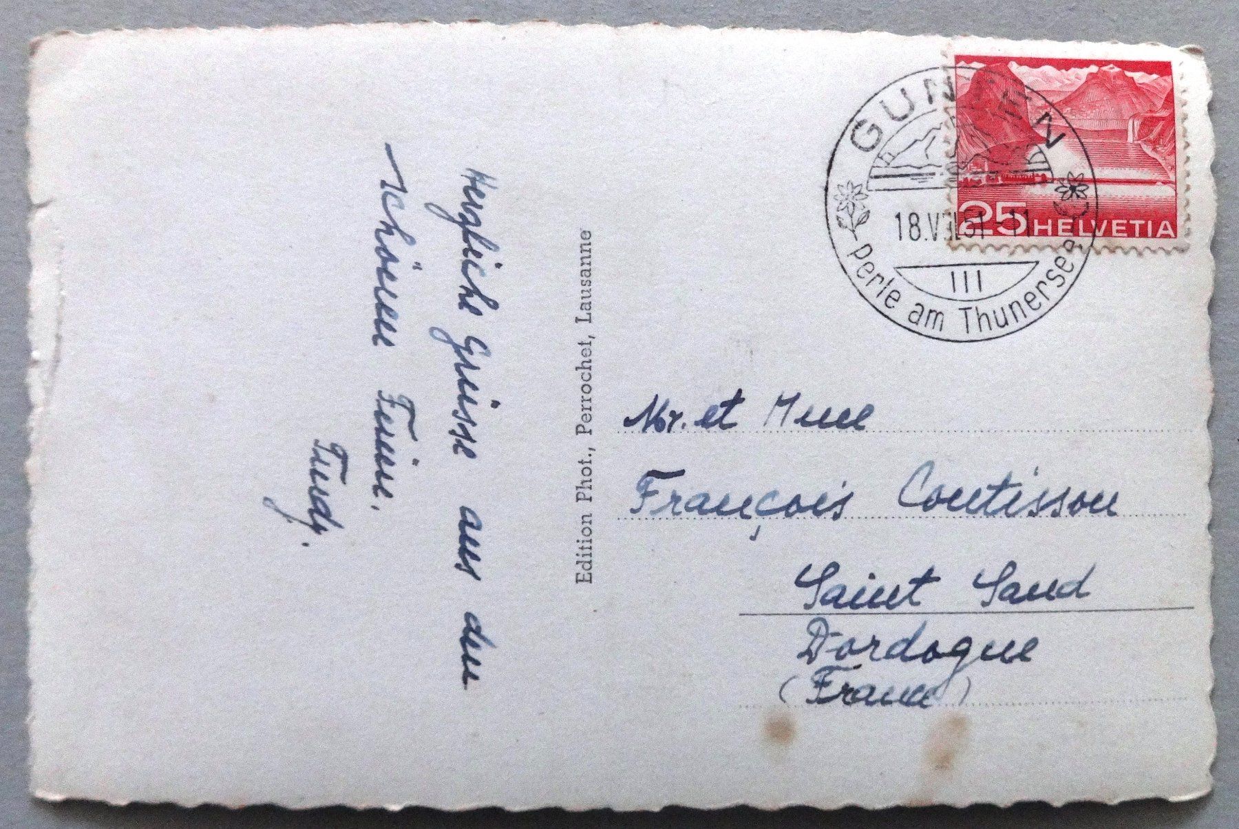 Cartoline postali: Gruss vom Berner Oberland – Difettoso da Fétigny venduto da Billy2miny 1