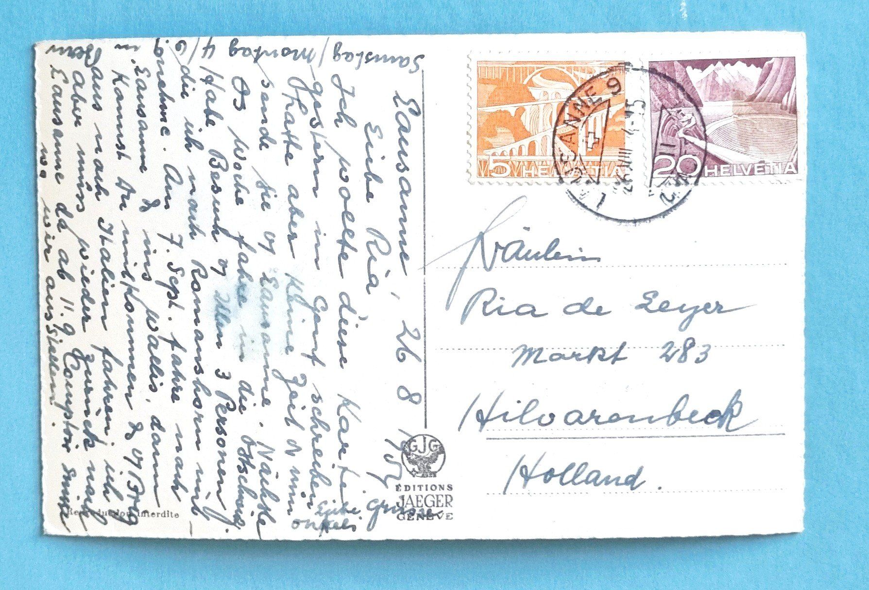 Cartoline postali: Geneve - Gare Cornavin - Tramway - 1954 – Usato da Rothrist venduto da RROENK 1