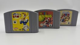 Lot de 3 jeux pour Nintendo 64 (Mario tennis, Paper Mario,…)