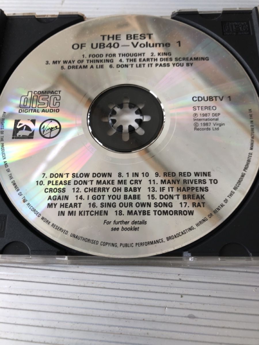 CD: UB40 - The Best Volume 1 – Usato da Flaach venduto da rubo7 1