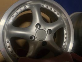 AEZ Alufelgen 7x15 Zoll ET42 LK 100 4 Stück silber neuwertig