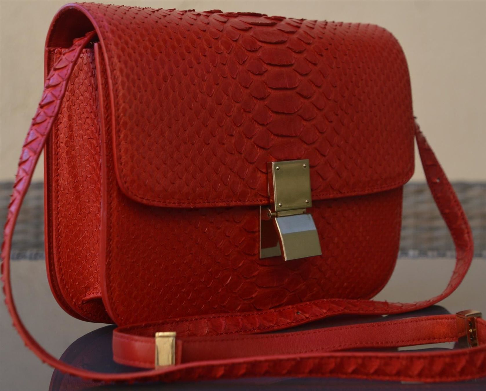Celine Taschen für Damen: Céline Classic Box Tasche / Sac Python – Gebraucht aus Collonges von Auganien 3