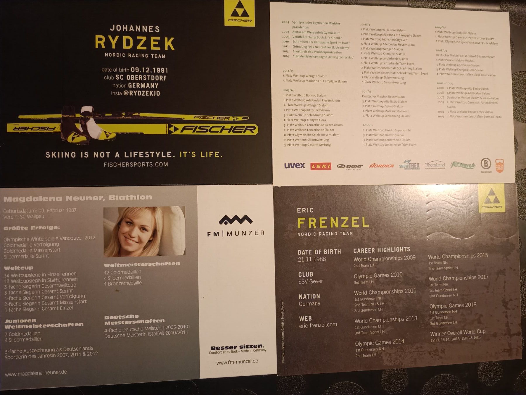 Autogramme: 4 signierte Sport Olympia Autogrammkarten - Set – Gebraucht aus Menziken von Artographs 1