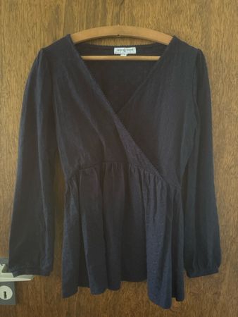 Chemise croisee maternité ENVIE de FRAISE bleu marine S/M
