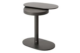 Rolf Benz Beistelltisch 8030 Schwarz Matt Oval Glas