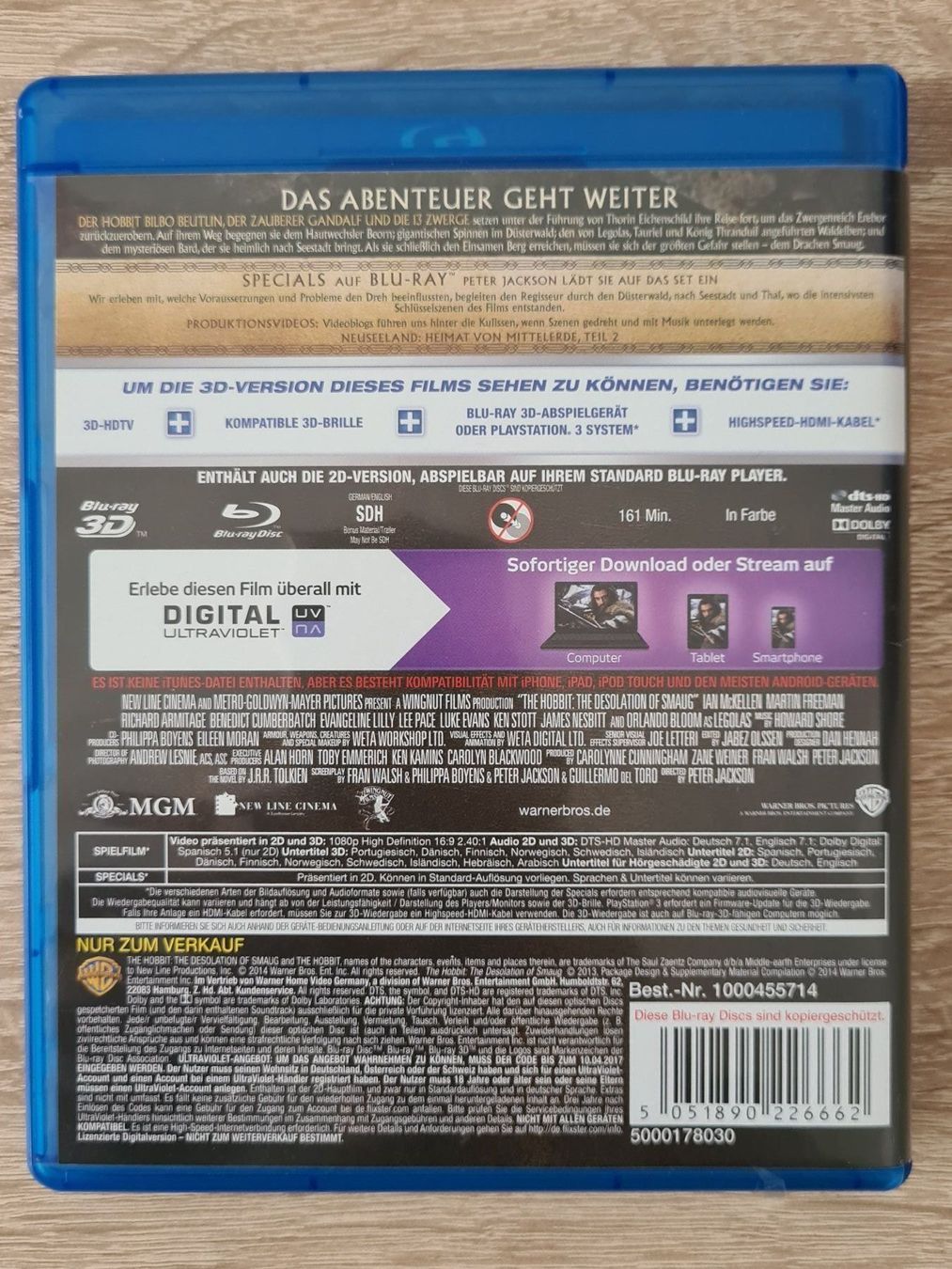 Alle DVDs: Der Hobbit: Smaugs Einöde 3D (4 Disks) – Gebraucht aus Carouge GE von Franllo 1