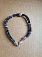 Halskette Silber und Leder 925