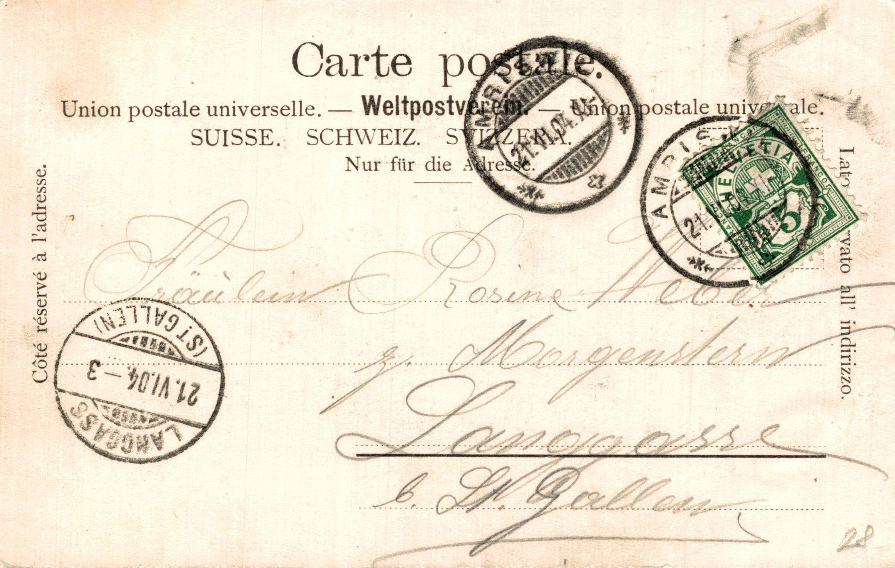 Cartoline postali: Hotel Walhalla, Amriswil – Usato da Bronschhofen venduto da Astore 1