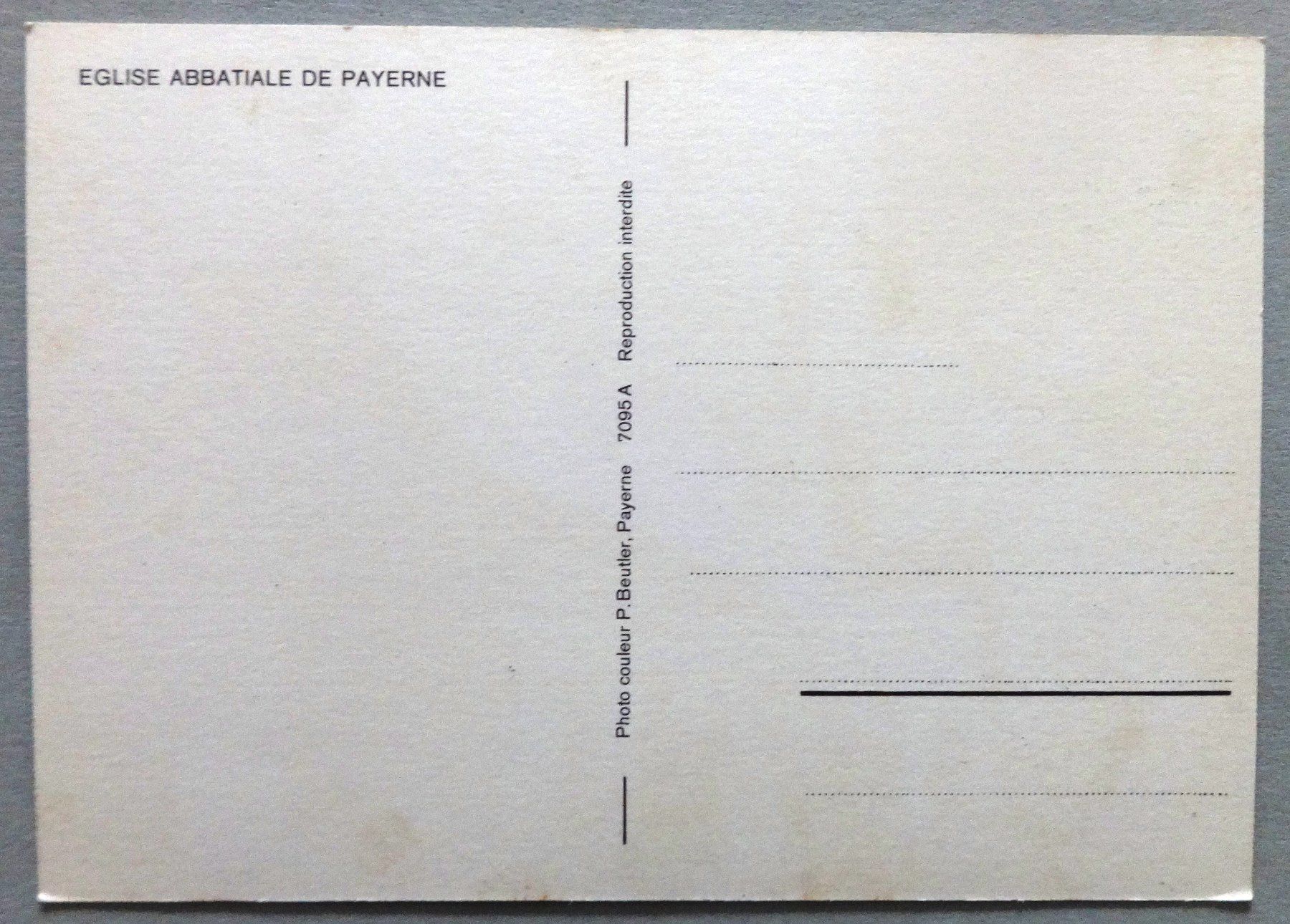 Cartes postales: Eglise Abbatiale de Payerne – D'occasion à Fétigny par Billy2miny 1