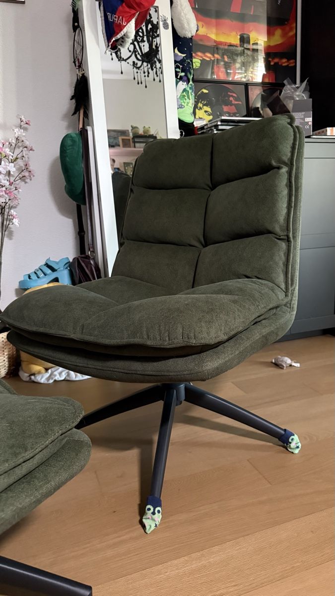 Poltrone: Sessel mit Hocker dunkelgrün, Relaxsessel – Nuovo (secondo la descrizione) da Suhr venduto da smoljacy 2