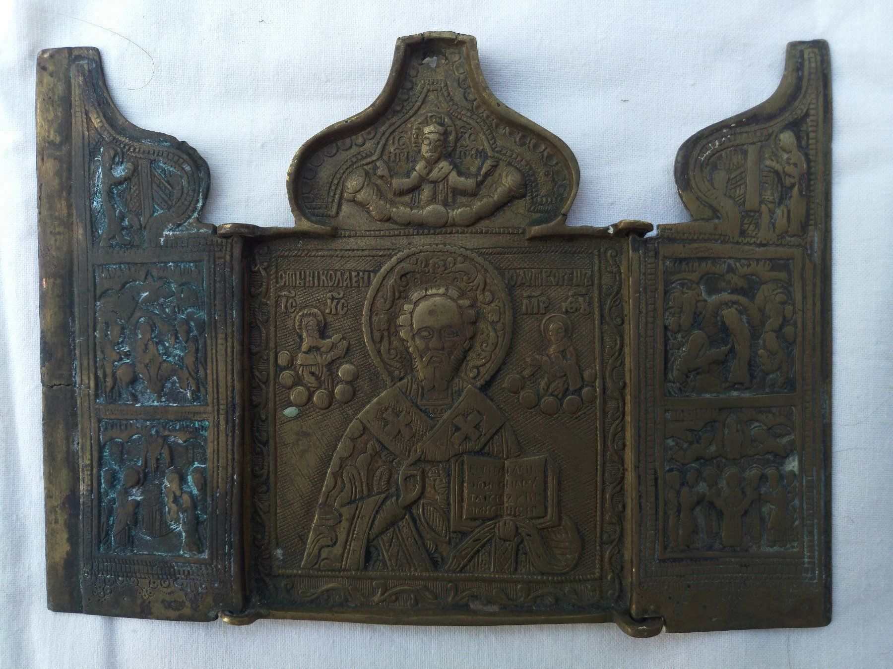 Sculture & Statue: Bronze IKONE mit drei Teilen – Usato da Oberbipp venduto da A.B.M. 1
