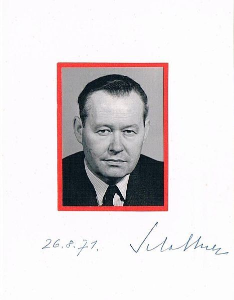 Autographes: Hans Schaffner 1908-2004 Autogramm signiert Bundesrat – D'occasion à Bischofszell par Gottselig