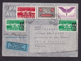 Luftpostbrief Neuhausen -> Rio de Janeiro, 06.12.1935. TOP!