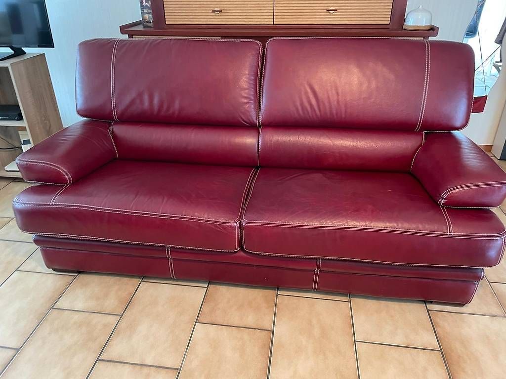 Divani: Canapé 3 places cuir – Usato da Conthey venduto da monigan