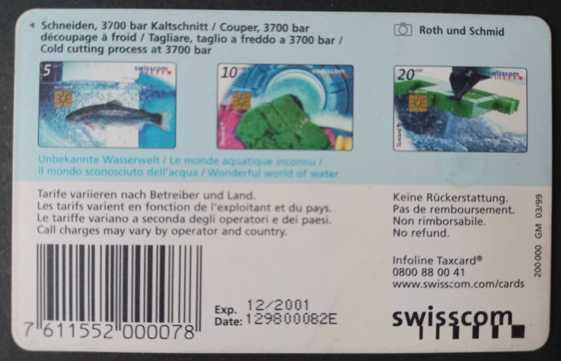 Swisscom Schede telefoniche: Taxcard - Schneiden - CH – Usato da Niederuzwil venduto da lubimaja 1