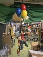Alter Clown mit Ballons, Vintage, Sammlerstück, Rarität! (D1