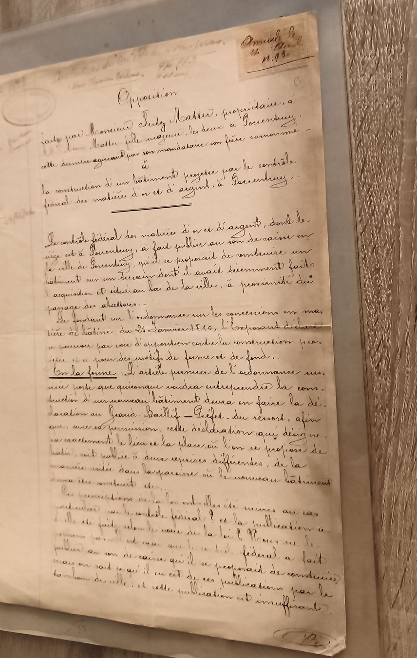 Documents: Document historique Opposition 1849 – D'occasion à Prilly par jor_x27s
