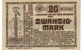 Steinburg 20 Mark 12.11.1918 VZ-VZ+