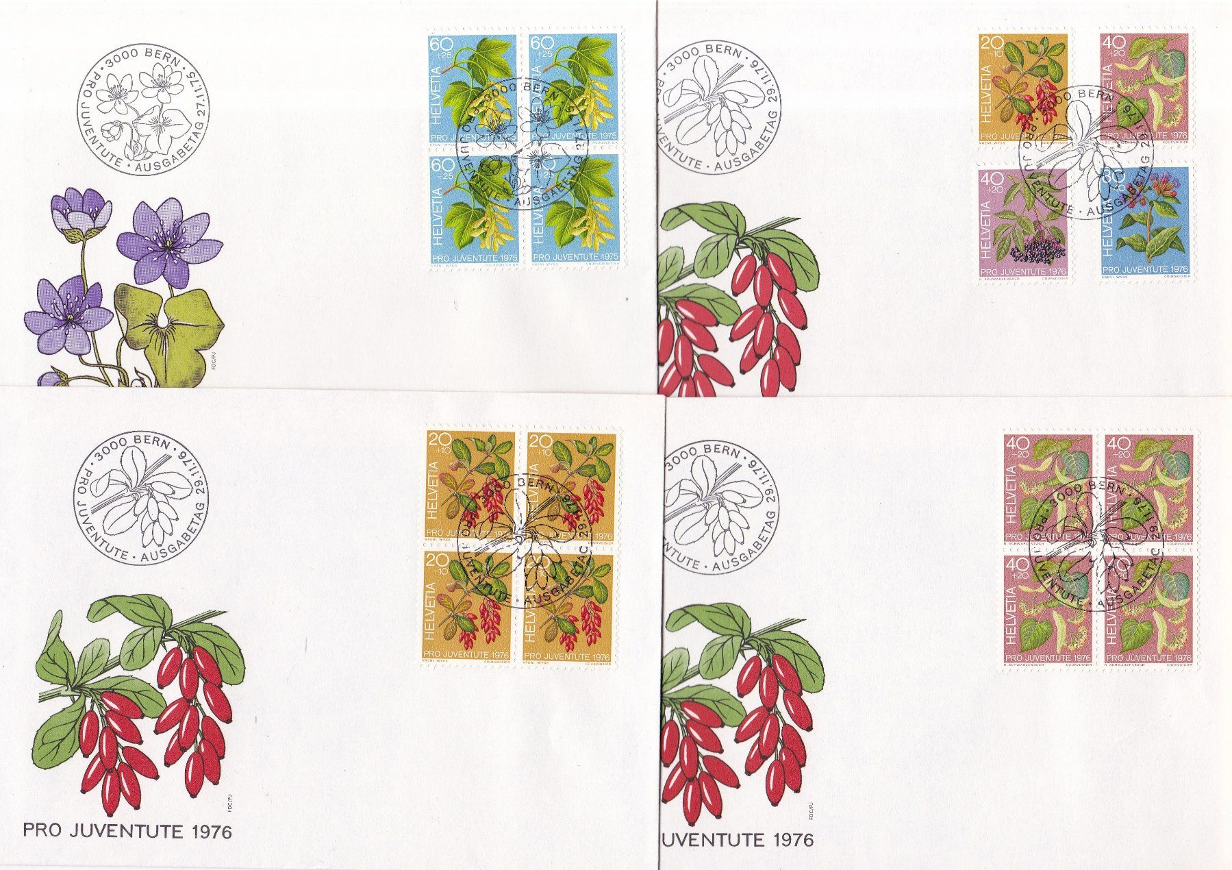 Alle Briefmarken: 54 Stk. Pro Juventute FDCs ab 1958 – Gebraucht aus Münchwilen AG von Nesar 5