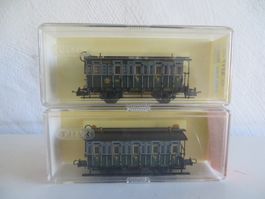 Trix International H0: Set zwei bayr. 2A-Wagen, OVP, wie neu