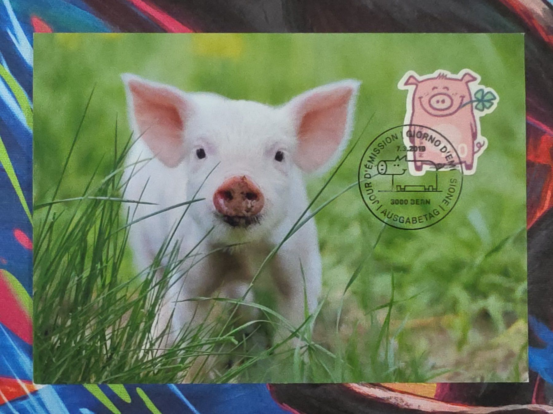 Cartoline postali: CL26 Carte Postale + Timbre Suisse 2019 – Usato da Cousset venduto da Patrick_Collections