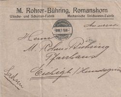 Brief-Tellknabe 6er Block und Paar-Romanshorn 1911