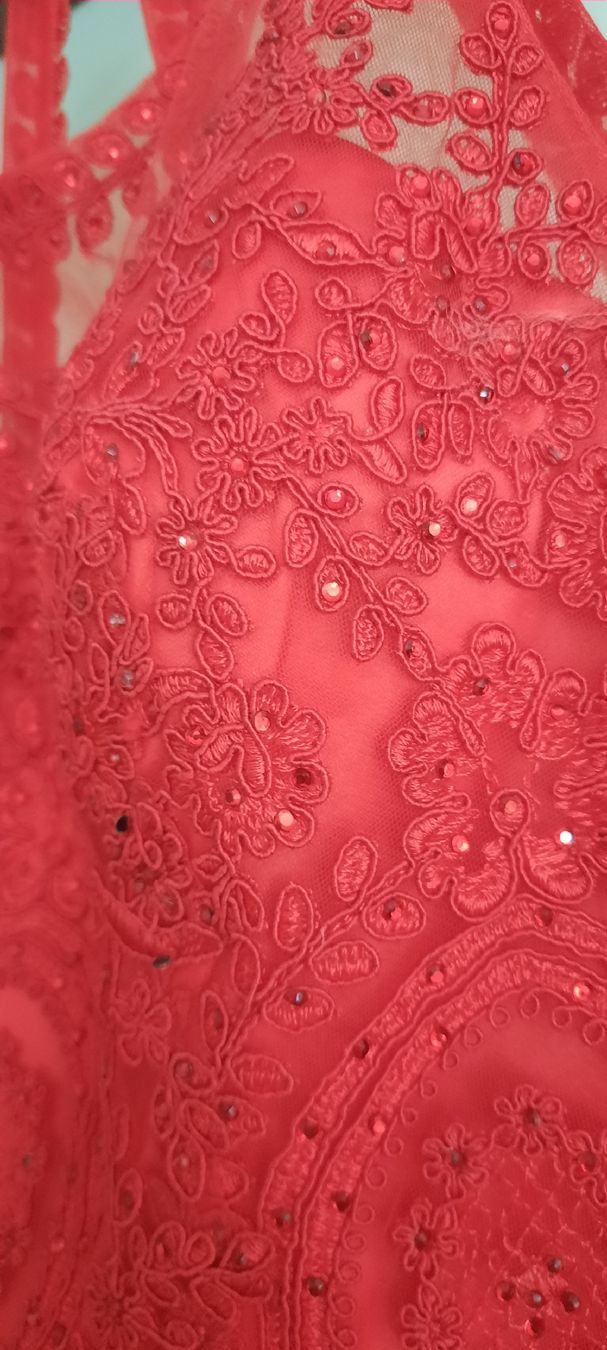 Vestiti: Robe de soirée rouge, taille XS, neuve – Nuovo (secondo la descrizione) da Delémont venduto da HappyGirl 2