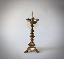 KERZENSTOCK BRONZE, SPÄTBAROCK, DEUTSCH ?, 19. JH.