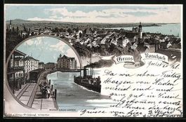 Litho Rorschach, Totalansicht mit Hafen