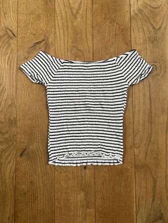 Sommer Top, schulterfrei, gestreift, Gr.S von Chicorée