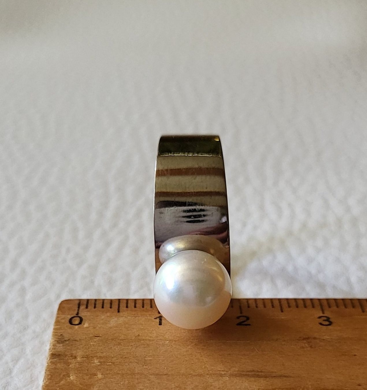Anelli: 750 Weiss Gold Ring Mit Perle – Usato da Wald ZH venduto da Dasilver 6