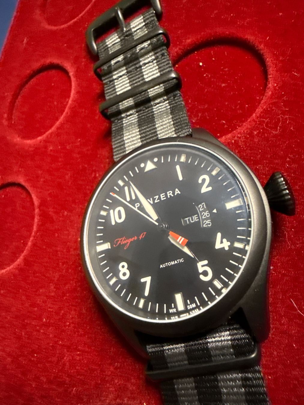 Orologi: Panzera Flieger 47 Automatic 46 mm – Usato da Pfeffingen venduto da Allhandelklgwatches
