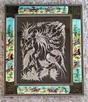 Bild: Persien/Iran, Metallarbeit Miniaturmalerei Vogel Blume