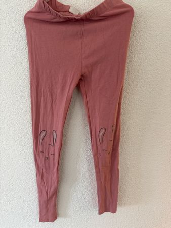 Leggings Kinder Grösse 134 mit Hasenprint Rosa guter Zustand