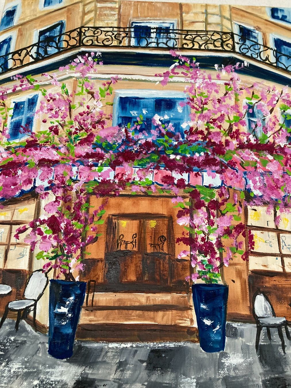 Dipinti: Café Paris - Ölgemälde – Nuovo (secondo la descrizione) da Cham venduto da Felha 9