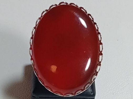 Anelli: ring antiksilber platered  mit rot achat – Nuovo (secondo la descrizione) da Basel venduto da bij_5hqd