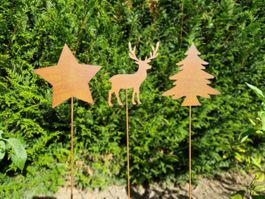 Weihnachtsdeko Set Gartenstecker 100cm