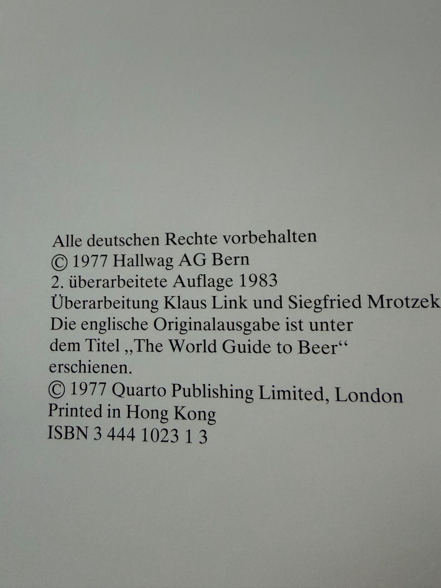 Libri: Das grosse Buch vom Bier – Nuovo (secondo la descrizione) da Ostermundigen venduto da Lugda 1