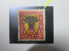 Abart Pro Juventute J 10 weisser Punkt über der 8 von 1918