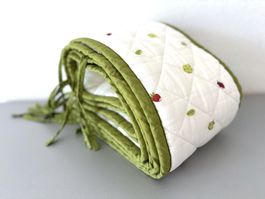 Bettumrandung Bettpolster Baby Nestchen  100% Baumwolle