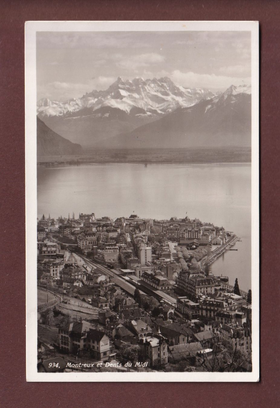 Cartoline postali: MONTREUX - Dents du Midi - 1936 – Usato da Pully venduto da nicecards
