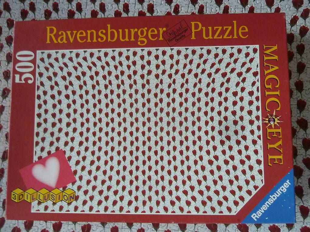 Ravensburger Puzzle: 500 T. Ravensburger Puzzle Magic eye Herz – Usato da Ueken venduto da dale02 1