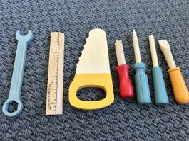 Wooden Toy Tools Set 6pcs - Great for Summer Play!