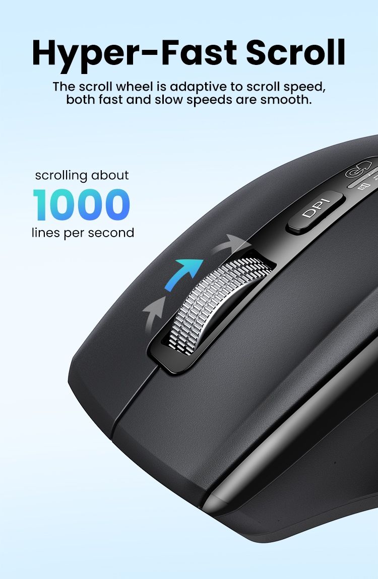Mouse: UGREEN Bluetooth Maus Hyper-fast Scroll 5000DPI, Dual Mode – Nuovo e nell'imballaggio originale da Romanshorn venduto da pfimex 2