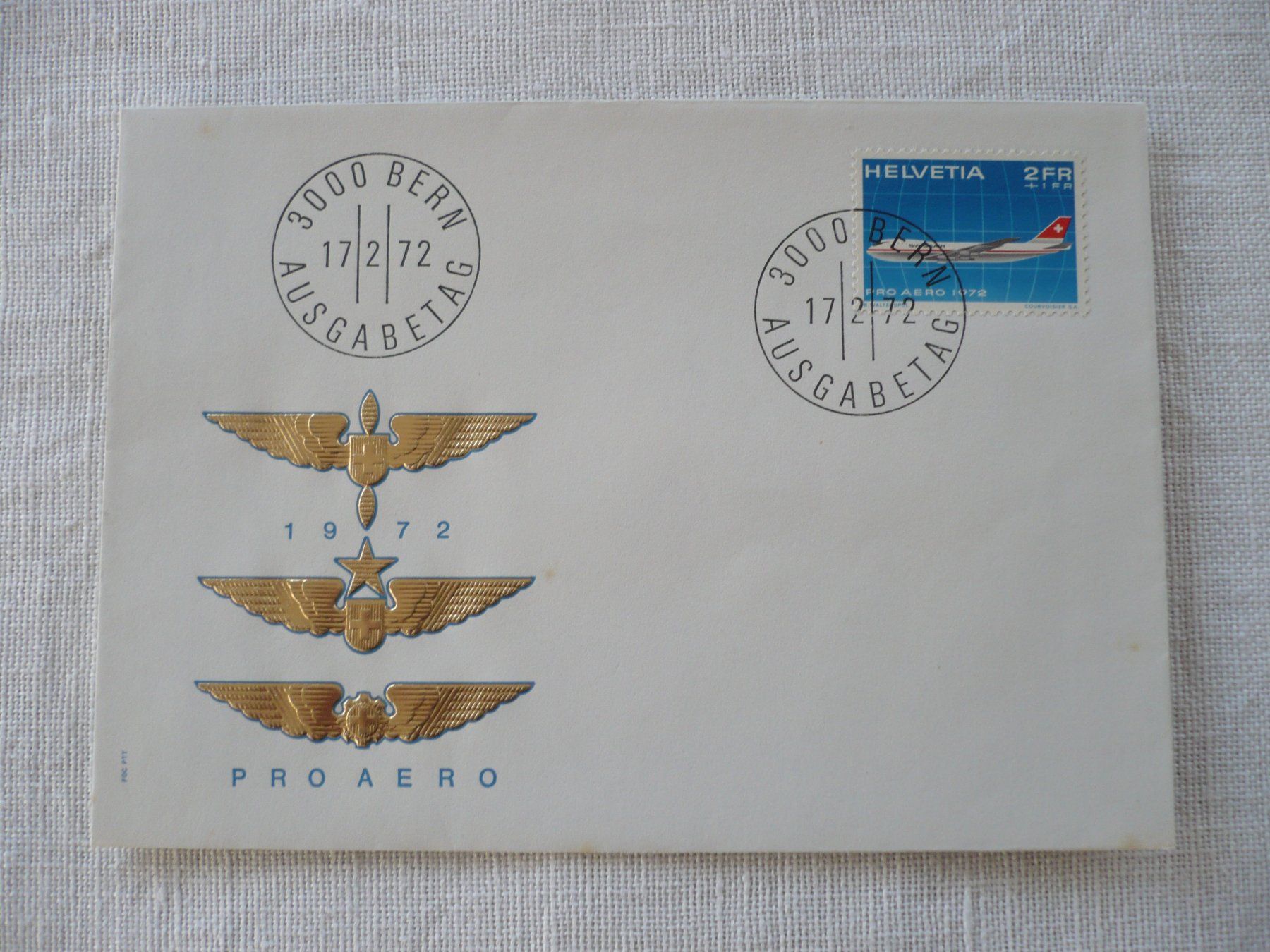 Tutti i francobolli: 1972 FDC Pro Aero SBK F47 – Usato da Zürich venduto da saltandpepper008