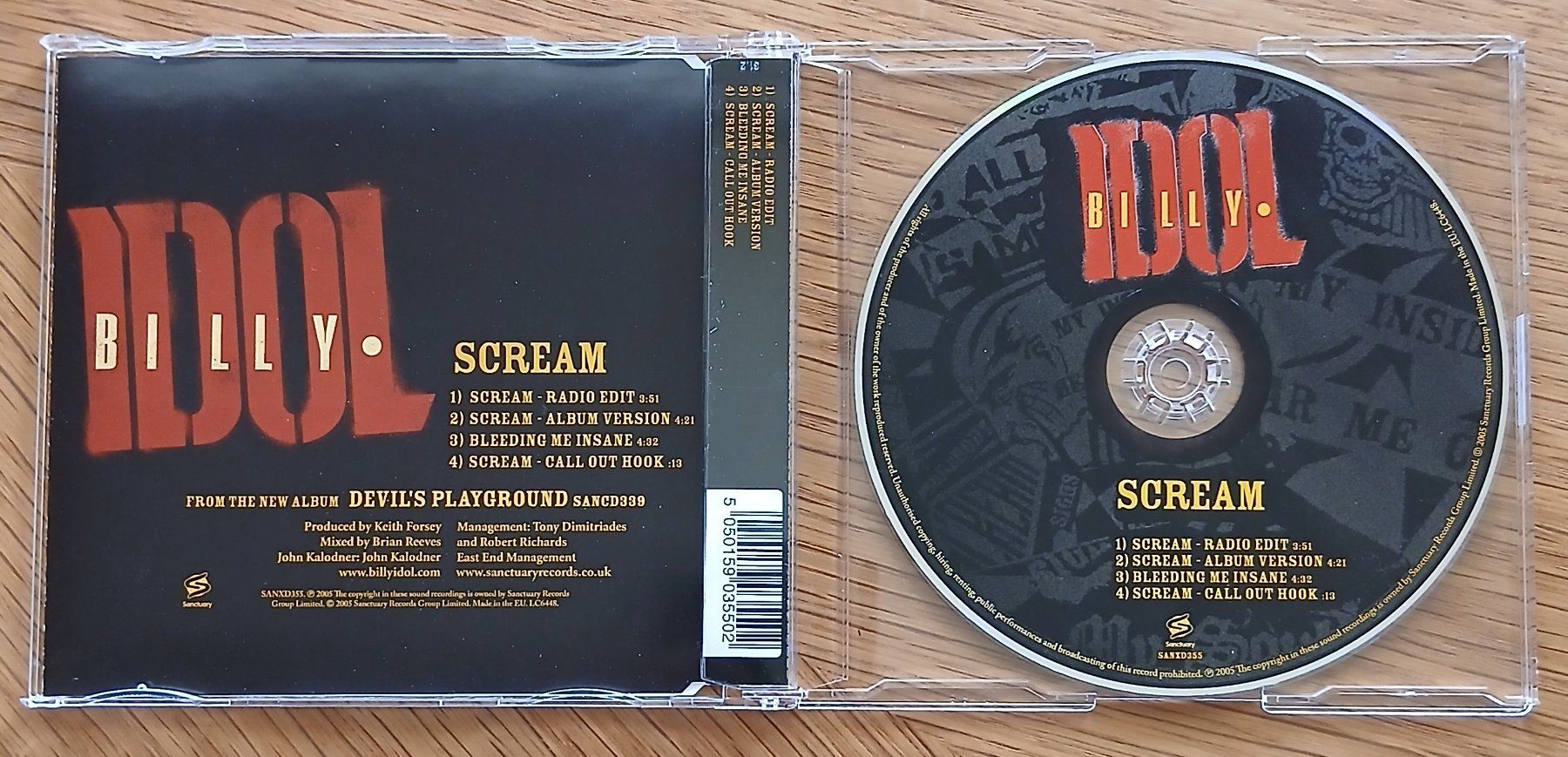 CDs: Billy Idol – Scream (CD) Single – Gebraucht aus Nänikon von Skorpion11 1
