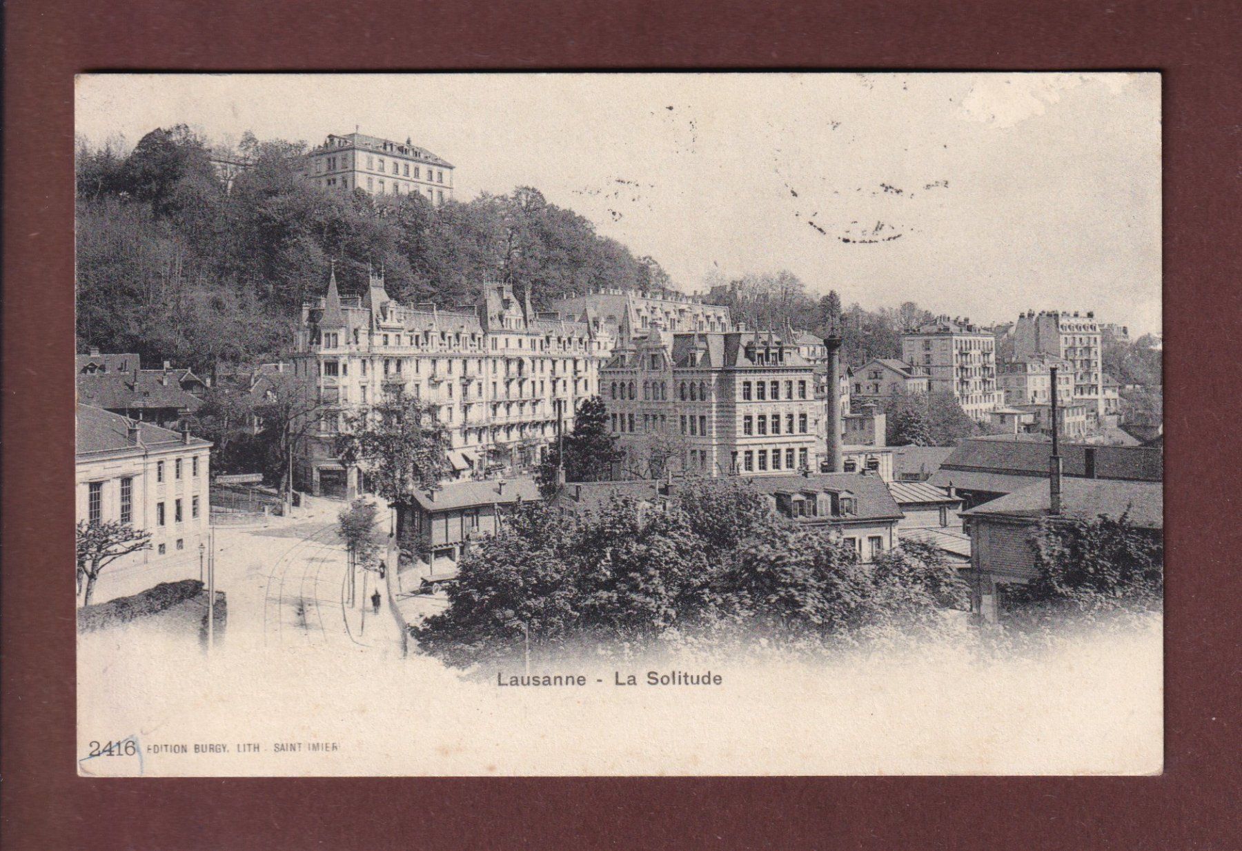 Ansichtskarten: LAUSANNE - La Solitude - 1903 – Gebraucht aus Pully von nicecards